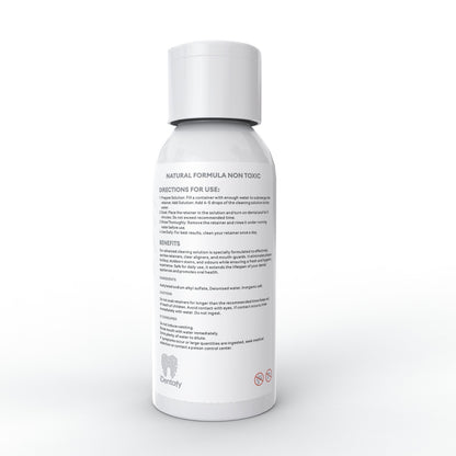 close up shot of iDentafy cleaning solution label